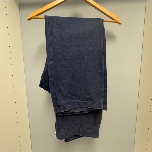 Lilly Pulitzer Navy Linen Pants, EUC, 10 - Picture 2 of 6